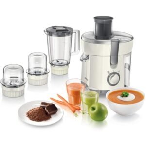 1 Philips Centrifugeuse, blender, moulin, hachoir Philips - HR1847/05- Blanc brillant