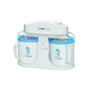 Clatronic Machine A Crème Glacée / Yaourt Glacé / Sorbets - 2 X 500 Ml- Icm 3650/4 - Blanc