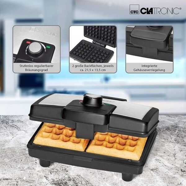 Clatronic Gaufrier Wa 3606 - Argent