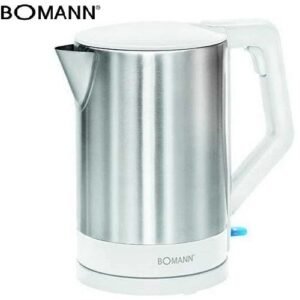 Bomann Bouilloire Electrique 1,5 Litres - 2200 Watts - Blanc-inox