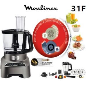 1 (5) Moulinex Robot Multifonction - Double Force - 31 Fonctions- Fp827E10 - 1000 W