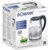 Bomann Bouilloire Electrique En Verre 1,7 L 2200W - Wks 6032 G Cb Blanc/Inox