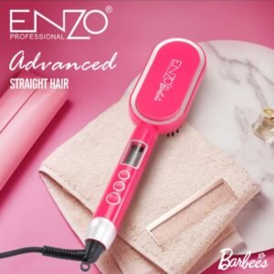 Brosse lissante chauffante ENZO ADVANCED STRAIGHT HAIR COMB Barbie Edition EN-4102X