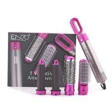 Brosse ENZO 5en1 5 Versatile Attachments multifonctions (Brosse soufflante, lissante, séchoir et boucleurs) EN-6206