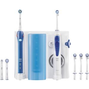 Oral-B Pro 2000 + OxyJet 80311065 Brosse à dents électrique, Irrigateur oral Blanc, Bleu foncé