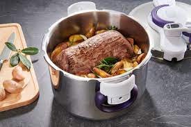 Seb Cocotte Minute-Clipso Minute Perfect - 7,5L - Silver/Bleu