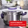 Seb Cocotte Minute-Clipso Minute Perfect - 7,5L - Silver/Bleu