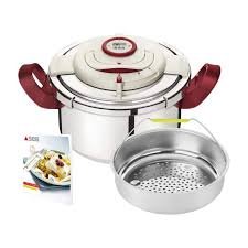 download - 2024-05-07T175223.226 Seb Autocuiseur Cocotte Minute - Clipso+ Précision - 10L - Gris/Rouge