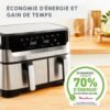 4 Moulinex Friteuse sans Huile A AIR DUAL EASY FRY & GRILL 8,3 L en acier inoxydable 2 Panier