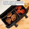 7 Moulinex Friteuse sans Huile A AIR DUAL EASY FRY & GRILL 8,3 L en acier inoxydable 2 Panier