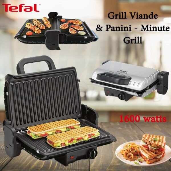 Tefal Grill Viande & Panini - Minute Grill - GC205012 - 1600W