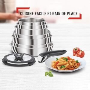 SEB Batterie De Cuisine 10 Pièces Inox Tous Feux Dont Induction Compact - L953sa04