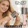 Enzo PROFESSIONAL Brosse Soufflante à air chaud Rotative pour tout type de cheveux