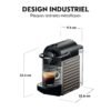 Machine à Café Nespresso Krups Pixie Titane Cafetière Dosettes YY4127FD
