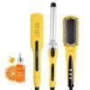 Coffret ENZO Triu 3en1 lisseur + boucleur + brosse lissante + sérum EN-3955W-P rose