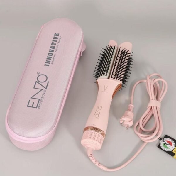 Enzo PROFESSIONAL Brosse Soufflante à air chaud Rotative pour tout type de cheveux