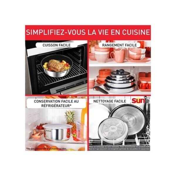 Batterie de cuisine tefal ingenio cook eat l881sr0