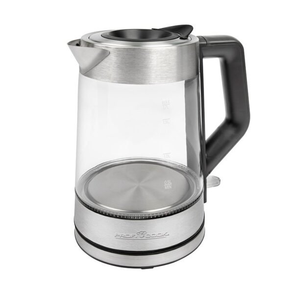 Bouilloire electrique verre inox 17l 2200w proficook pc wks 1190 g