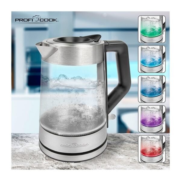 Bouilloire electrique verre inox 17l 2200w proficook pc wks 1190 g (8)