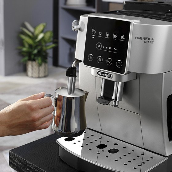 Machine a cafe en grains delonghi magnifica start feb 2231sb silver black de 74 cadeaux exclusifs