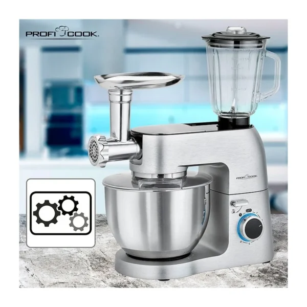 Robot petrin multifonctions 3en1 65l 1500w proficook pc km 1189